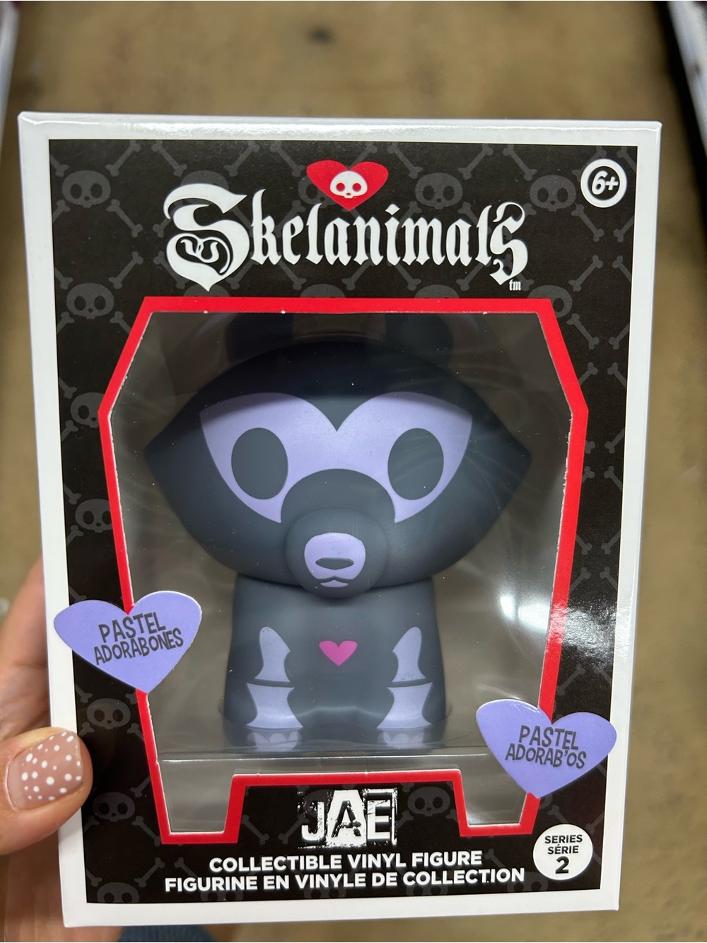 Skelanimals Jae Pastel Black & Lavender Collectible Vinyl Figure
